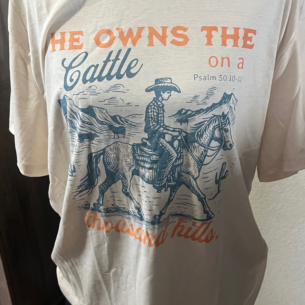 Cream Graphic T-Shirt - Picture 2 of 3